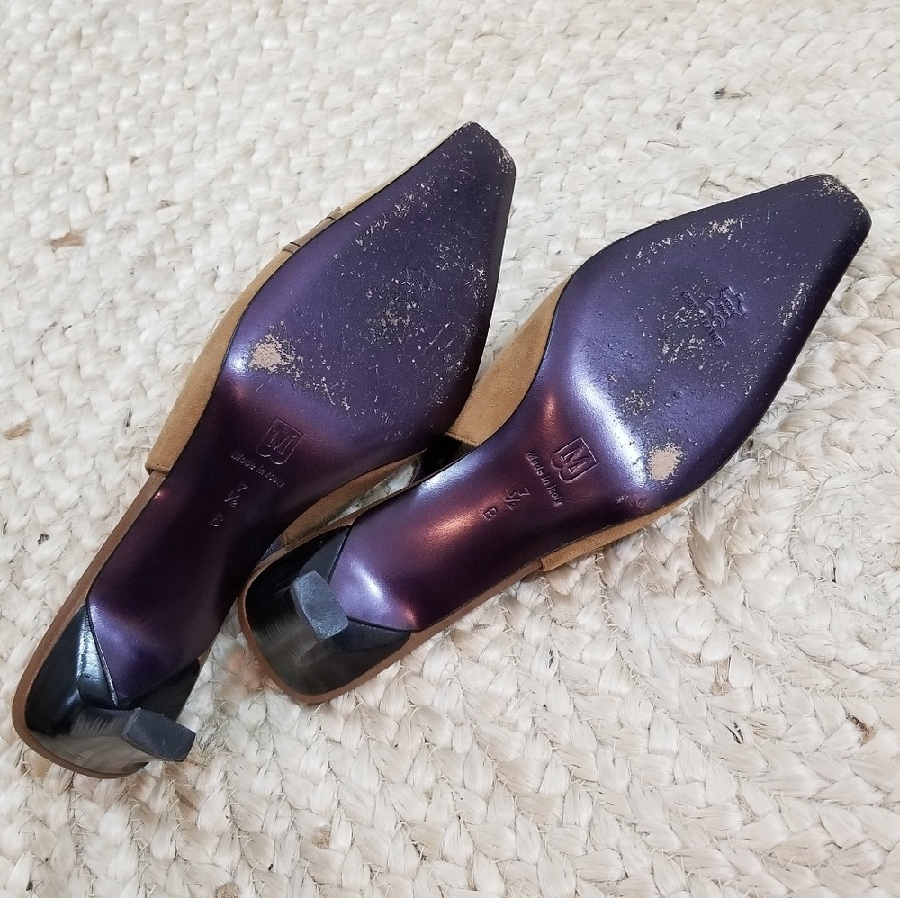 Bruno Magli Tan Slingback Heels - Picture 7 of 8
